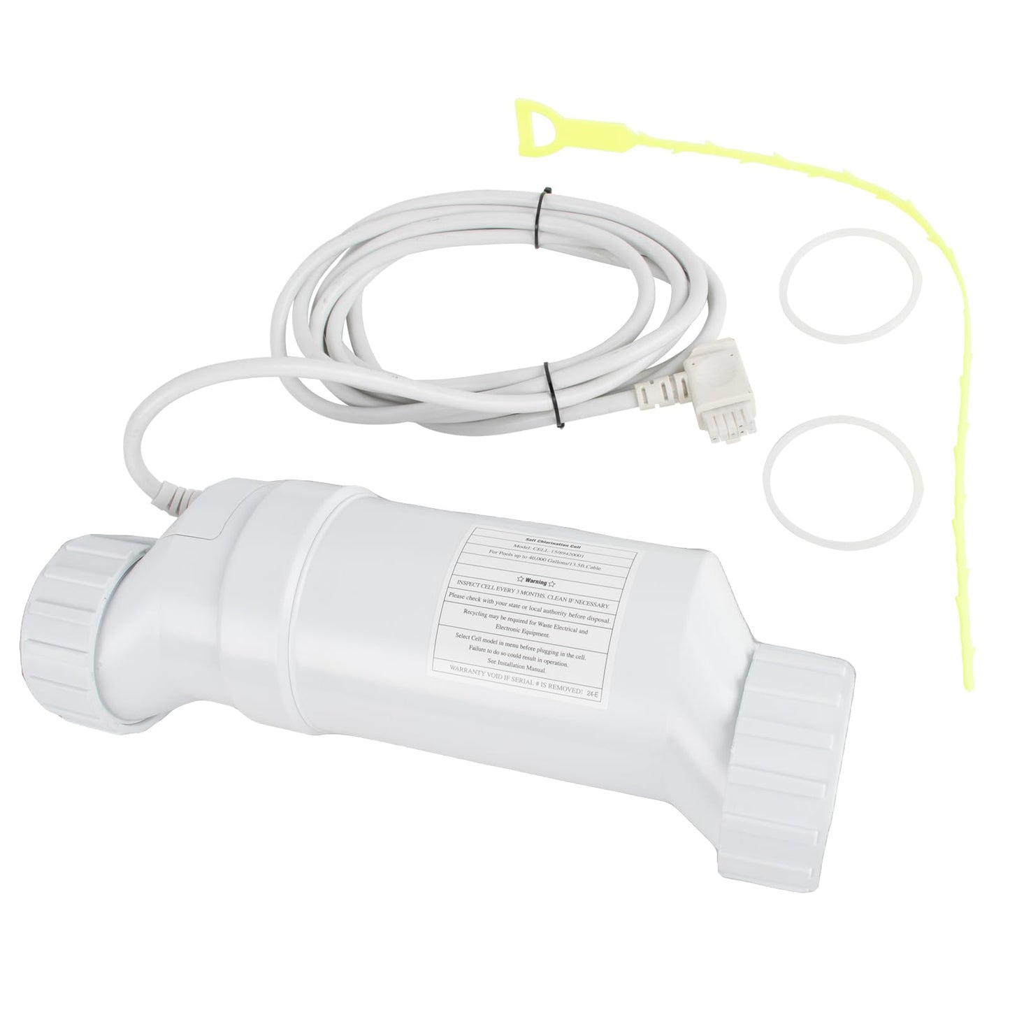 T-15 Salt Cell Replacement for Hayward AquaRite Turbo Cell Salt Chlorine Generator for Pools up to 40,000 Gallons Compatible with T-CELL-15 GLX-CELL-15-W BLT15H