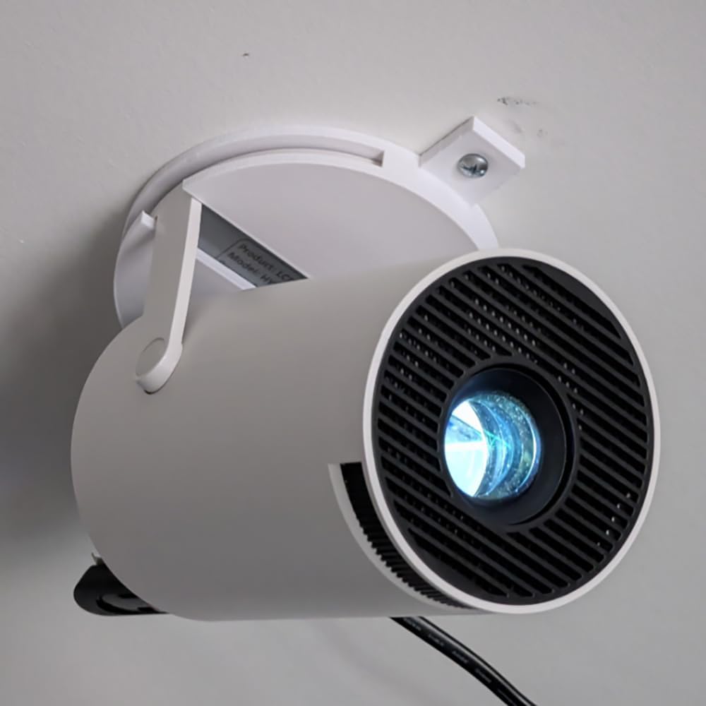 YHNNH HY300Pro- Setup, Mini Projector Wall Mount for Adjustable Ceiling or Wall Bracket for Compact Home Theater Easy
