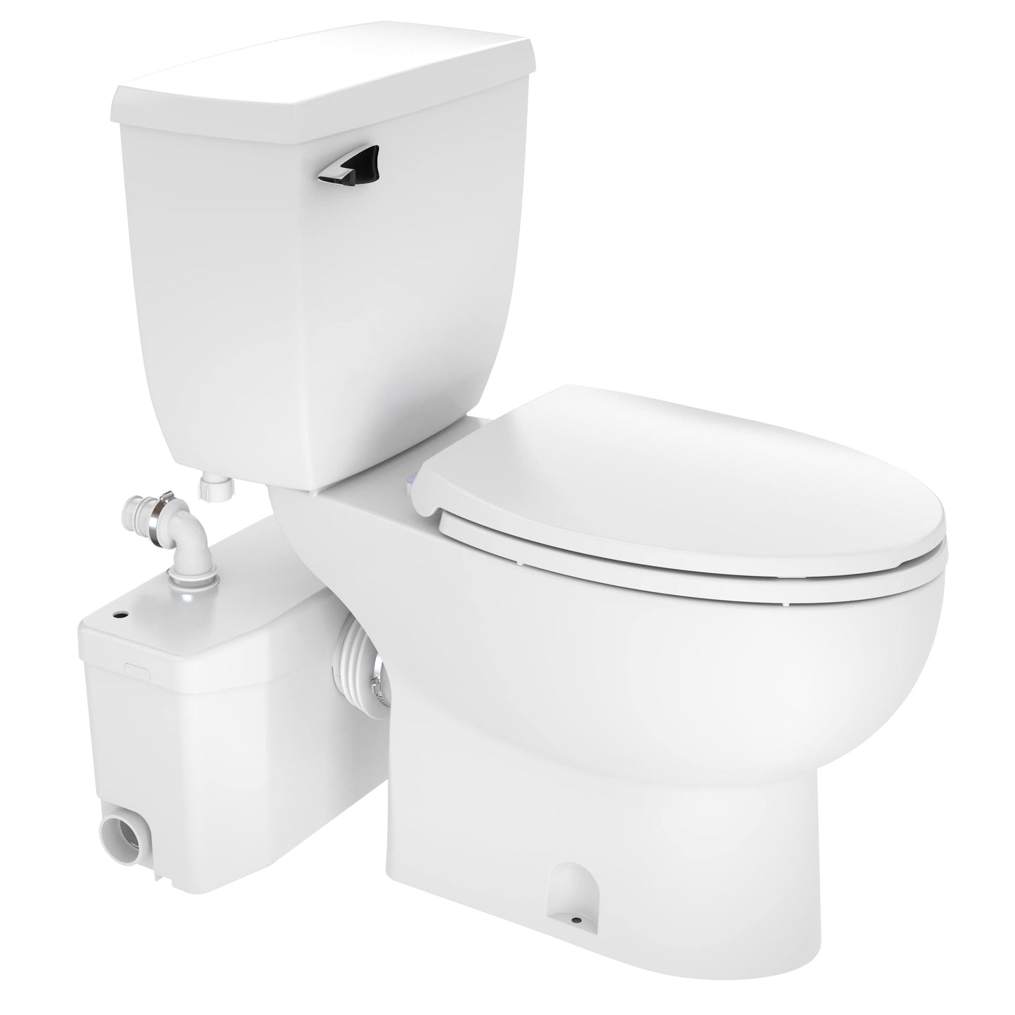 SANIFLO Saniplus + Toilet Bowl Elongated + Toilet Tank Bundle - Residential - White