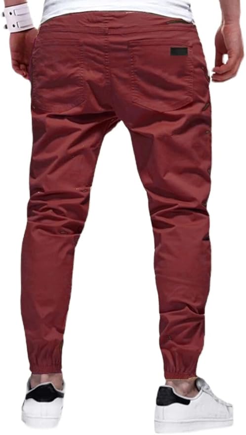 Men Joggers Chino Cargo Pants Hiking Outdoor Recreation Pants Twill Fitness Track Jogging Pants Casual Cotton Pants