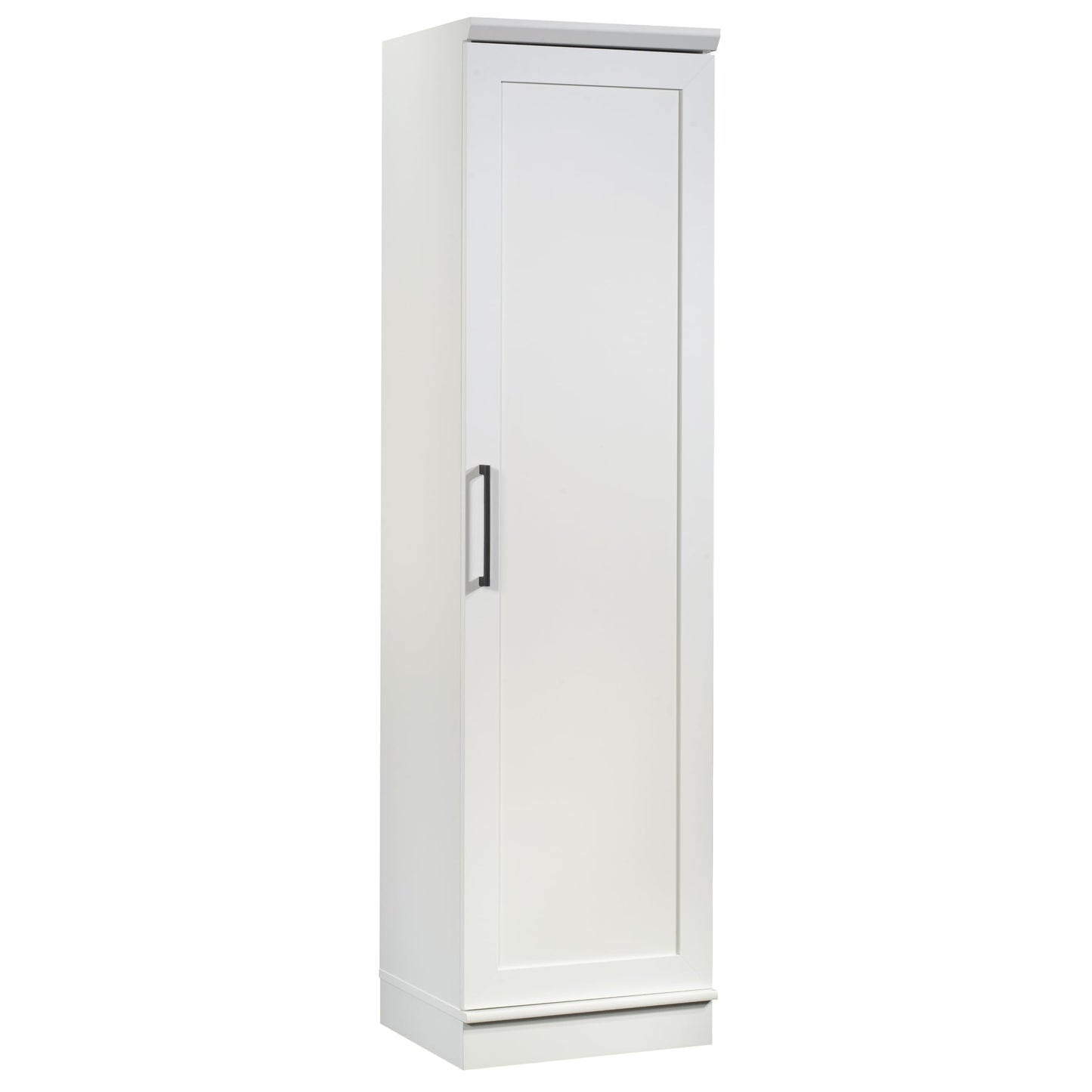 Sauder HomePlus Narrow Pantry Storage Cabinet Slim Single Door with Adjustable Shelves, Kitchen Storage Cabinet, in Soft White