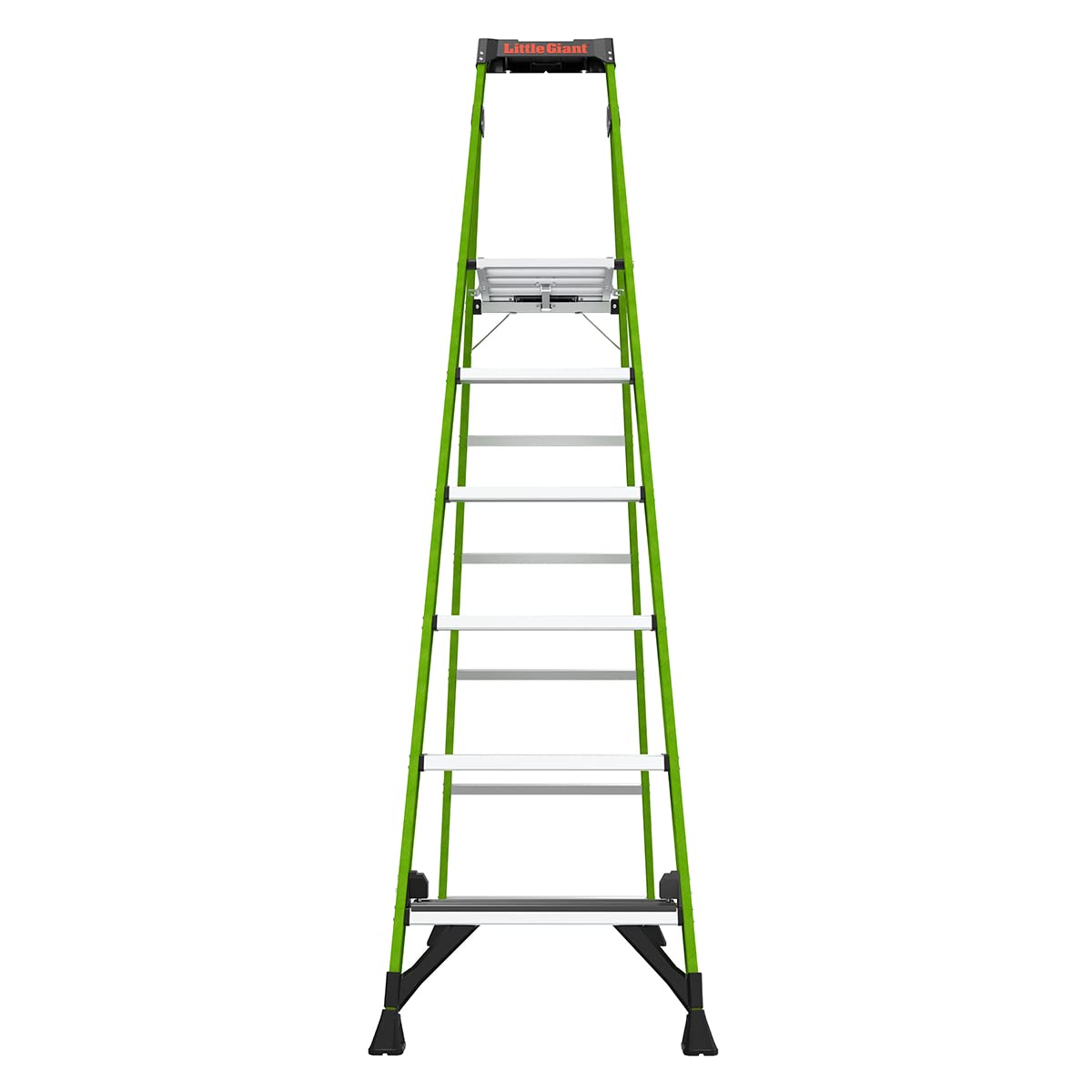 Little Giant Ladders, MightyLite 2.0, 8' Stepladder with Ground Cue, Fiberglass, Type IAA, 375 lbs Weight Rating, (15408-001), Green