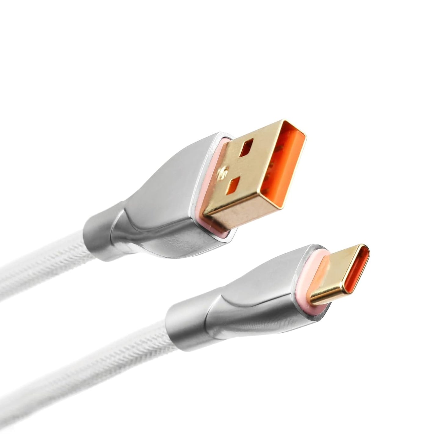 1.8m EPOMAKER Mix Coiled Keyboard Cable, USB C to USB A TPU Cable for Mechanical Gaming Keyboard, with Detachable Metal