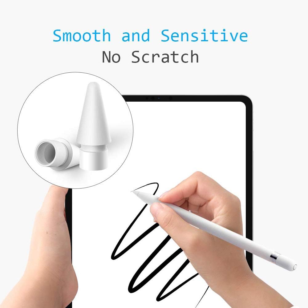 MJKOR 1st, Magnetic Replacement Cap Charging Adapter and Tips Replacement Compatible with Apple Pencil Cap Holder