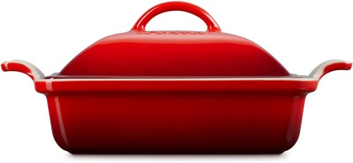 Le Creuset Stoneware Casserole - 2qt Shallow Square Dish in Cerise | Durable & Stylish Design