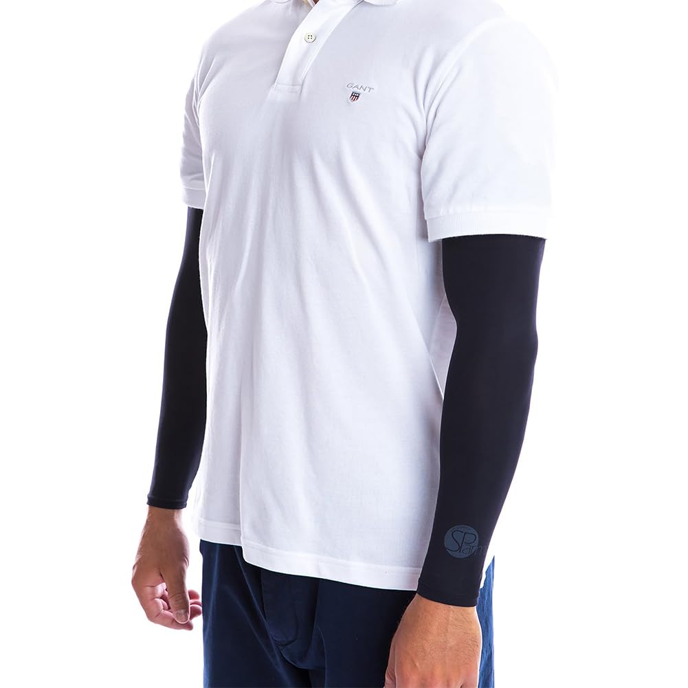 SParms Premium Sun Protection Arm Sleeves (Black, XS)
