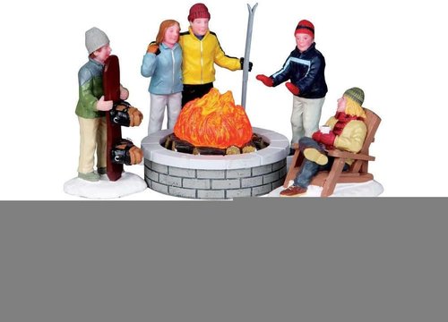 Lemax Fire Pit Set - Battery Operated (4.5V) | Perfect for Cozy Outdoor Gatherings