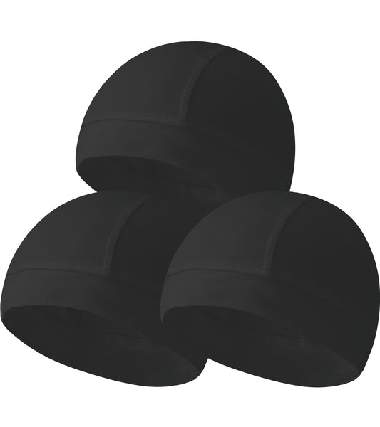 Hovyjumz 3 Pieces Cotton Skull Caps for Men Women Beanie Chemo Headwear Riding Helmet Liner Running Sleeping Hats