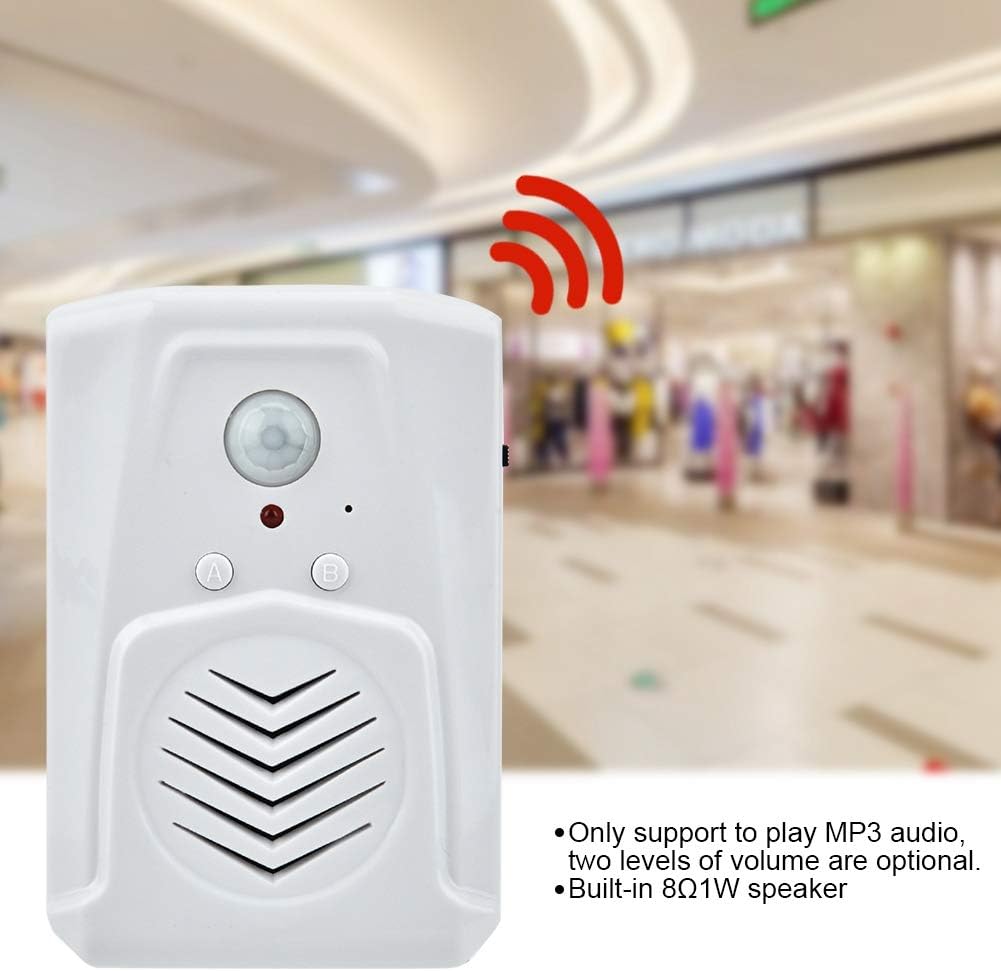 Dioche MP3 4m USB/Battery Powered Motion Sensor Alarm Doorbell - Audio Player with Infrared Induction, Detection