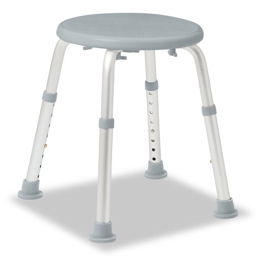 Medline Round Shower Stool, Gray