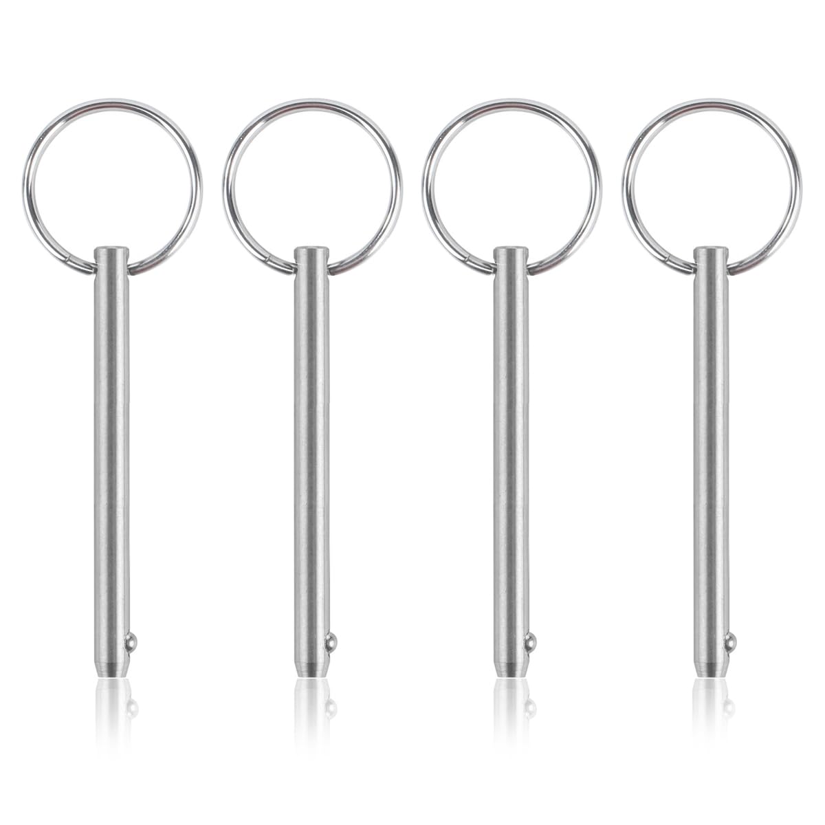 AMYSPORTS Bimini Quick Release Pin Stainless Deck Bimini Top Pins Steel Fitting Hardware Release Pin Boat SUS316 3'' 4Pcs