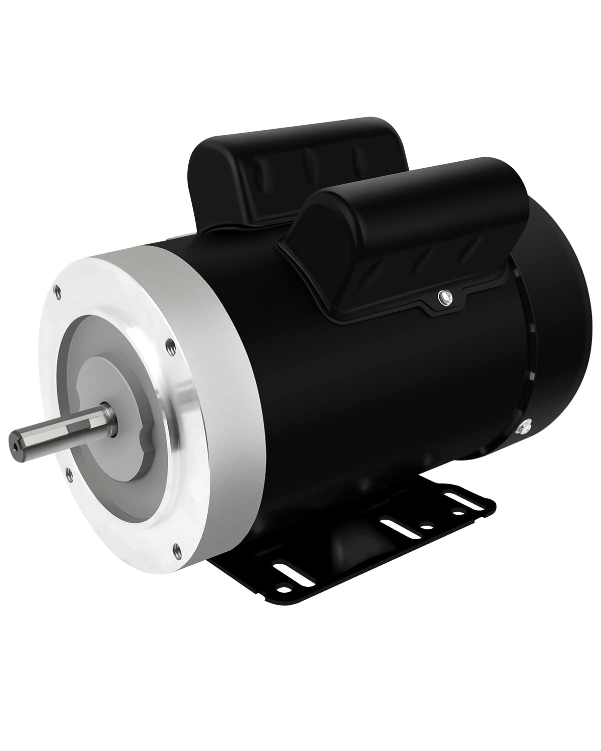 3HP Electric Motor, Air Compressor Motor, 3450 RPM Single Phase Motor, 56C Frame 208-230V 5/8" Shaft 60Hz CW/CCW TEFC