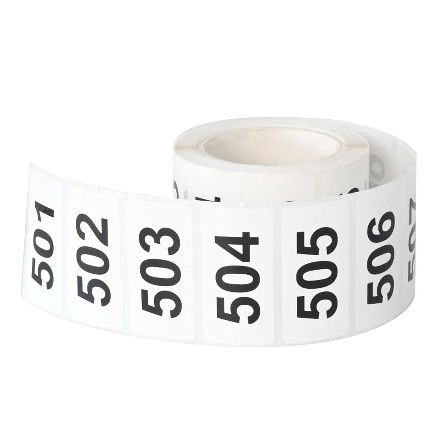 DGBDPACK Consecutively Numbered Labels, 2 x 1 Inch Self-Adhesive Vinyl Inventory Numbered Sticker (501-1000)