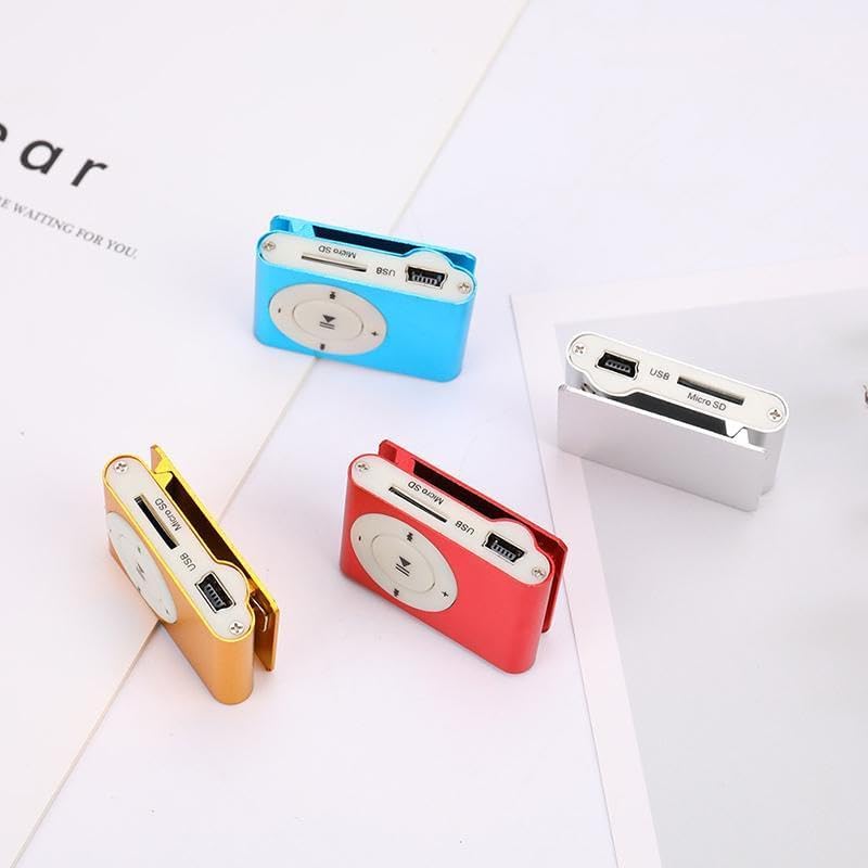 Qudinip MP3 MP3 2.0 3.5mm Player, Mini Music Player, Portable Player with Clip No Built - in Memory Support TF Card USB