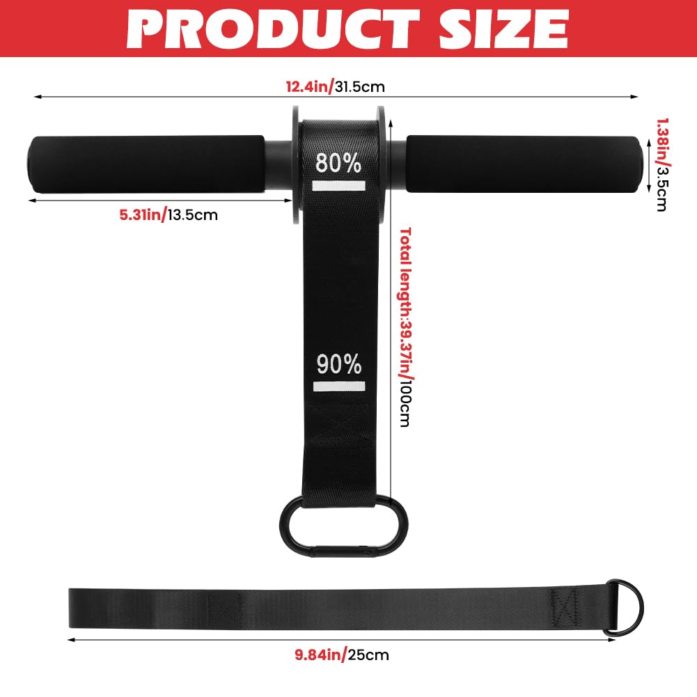 Forearm Strengthener and Wrist Roller with Thick Grip & Adjustable Strap, Ideal for Grip Strength Training, Muscle Building and Rehabilitation(Color:Black)