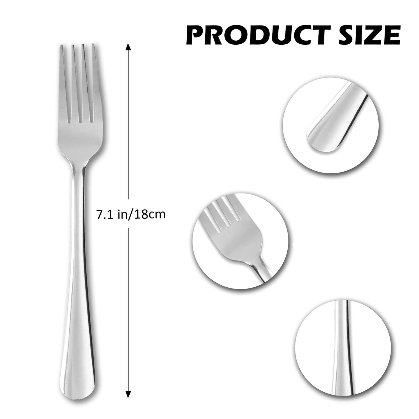 Hansmart 60 PCS Dinner Fork Set - Windsor Stainless Steel Silverware Fork 7.1 Inch with Dishwasher Safe Flatware Forks for 60,Table Forks for Home,Kitchen or Restaurant