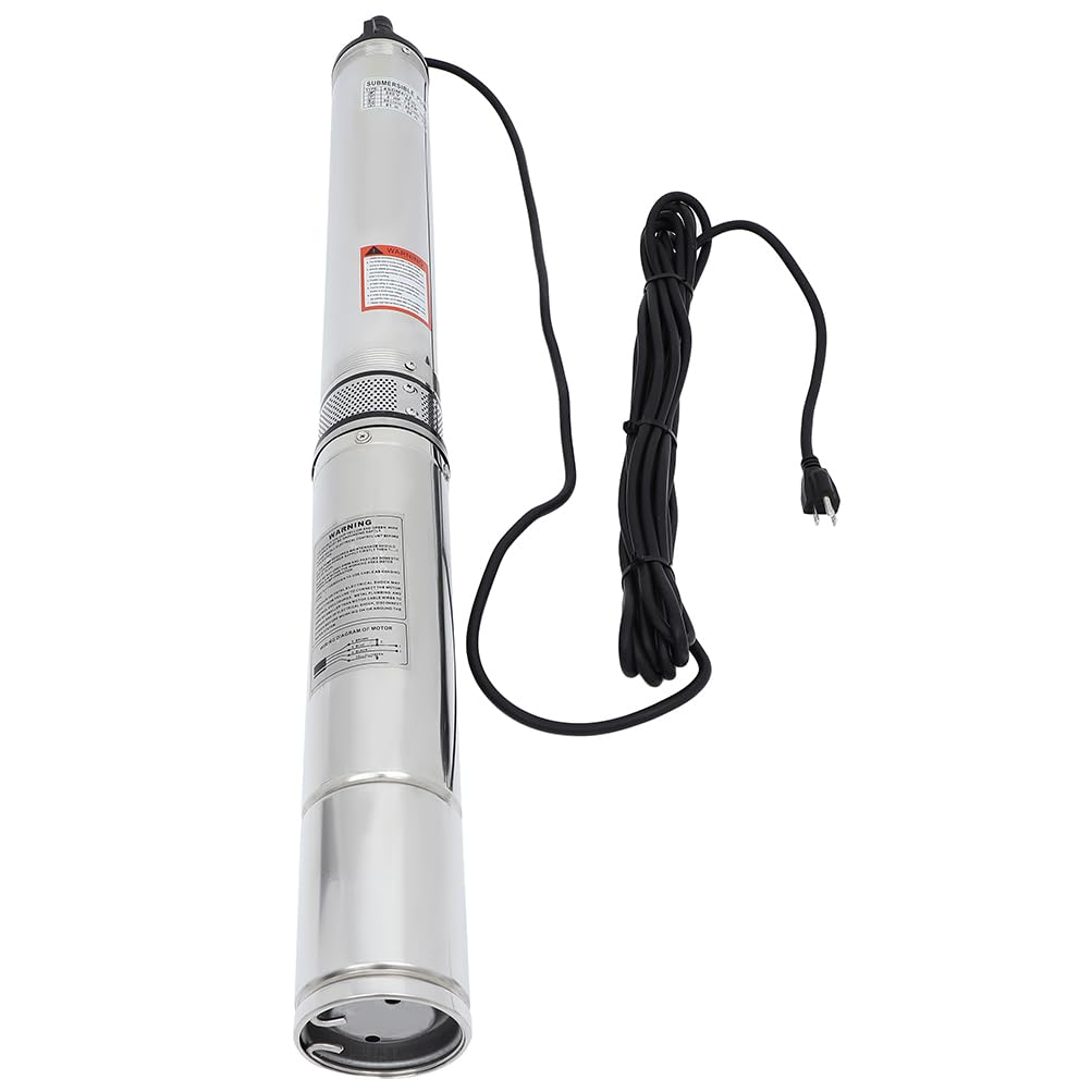 SCITOO Deep Well Pump for Garden Home Agricultural Irrigation 2 hp 42GPM Submersible Pump 440ft/134m 220V-240V / 60Hz