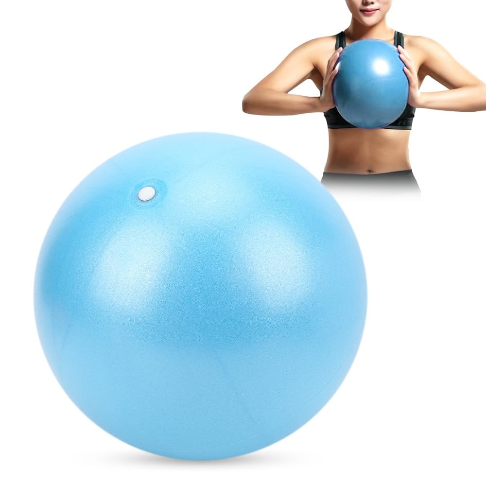 Chiffonade 25cm Non-Slip Exercise Ball for Yoga & Pilates - Small Stability Ball for Core Strength Training, Home Gym, Balance Workouts (Blue)