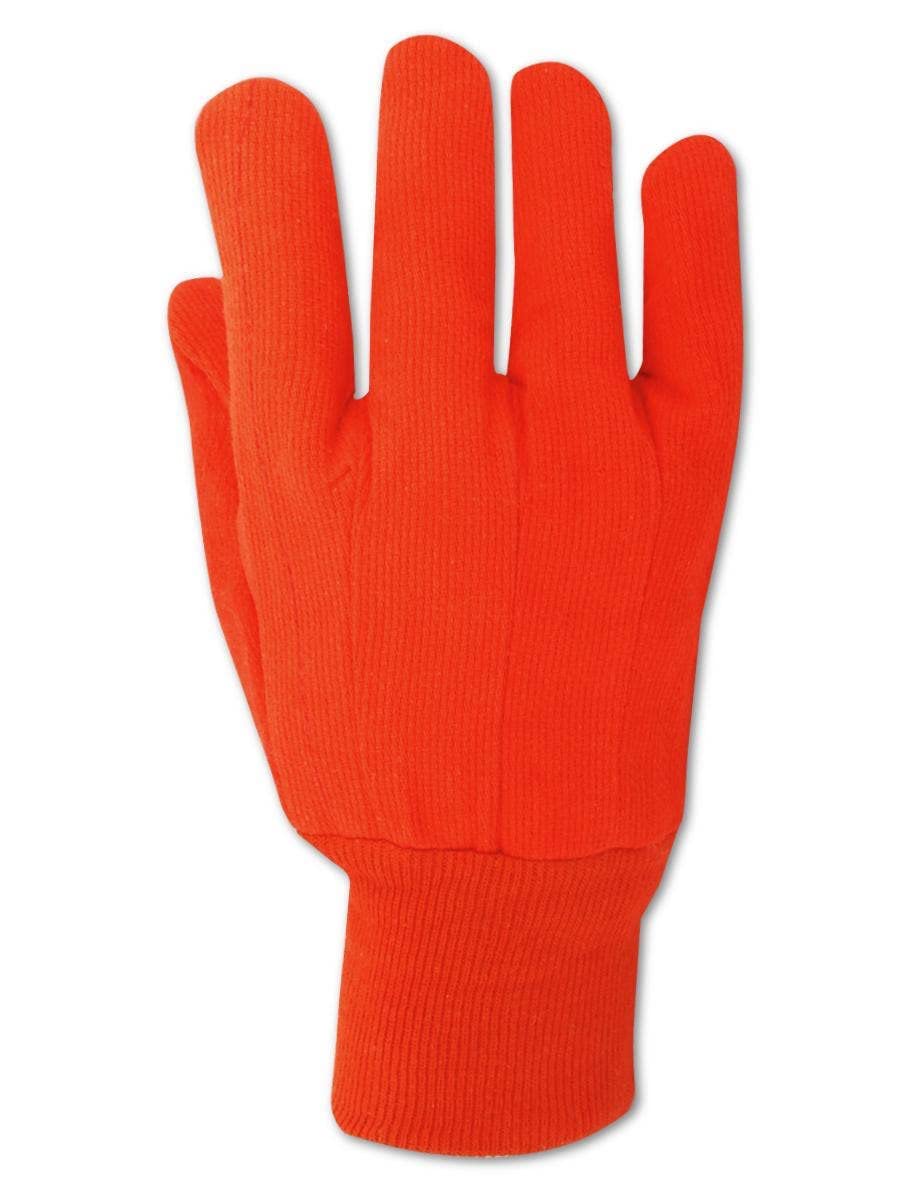 MAGID MultiMaster Double-Palm Canvas Gloves with Knit Wrist, 144 Pairs, Size 10/XL, Bright Orange, 795JKWNL