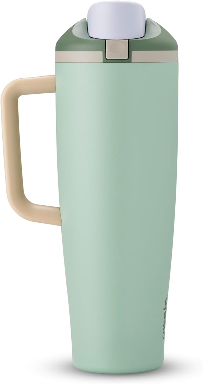 Owala FreeSip Tumbler - 40-Oz. Stainless Steel - Eco-Friendly Green (Eucalyptus)