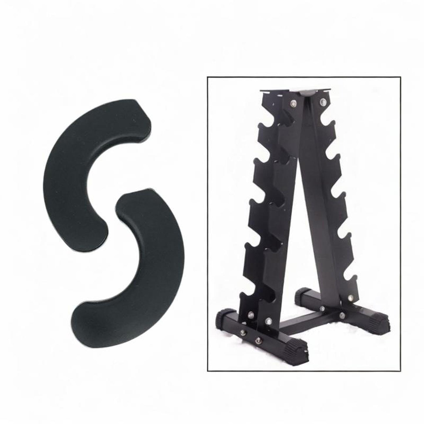 Menolana 2Pcs Dumbbell Holder Protection Pads Shock Absorbing Cushion Shockproof Multifunctional Dumbbell Rack Mat for Home Gym Sports