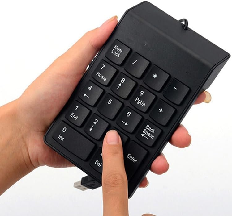cimetech 18 Wired Number Keypad, Key USB Numeric Pad Keyboard for Laptop PC Computer Desktop Surface Pro Notebook
