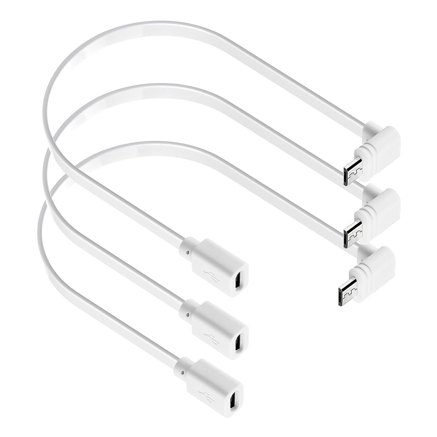 3-Pack V3 90 1 Extension Cable for WYZE Cam Pan Camera, Degree Micro USB Adapter, ft Flat Power Cord