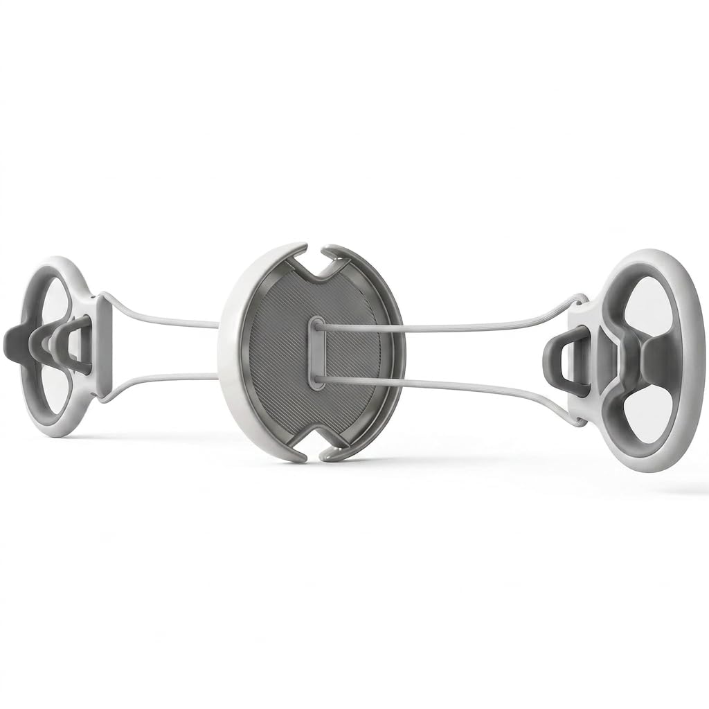 RunBaiNianFlywheel Resistance Trainer, Dual Handle [Gray]