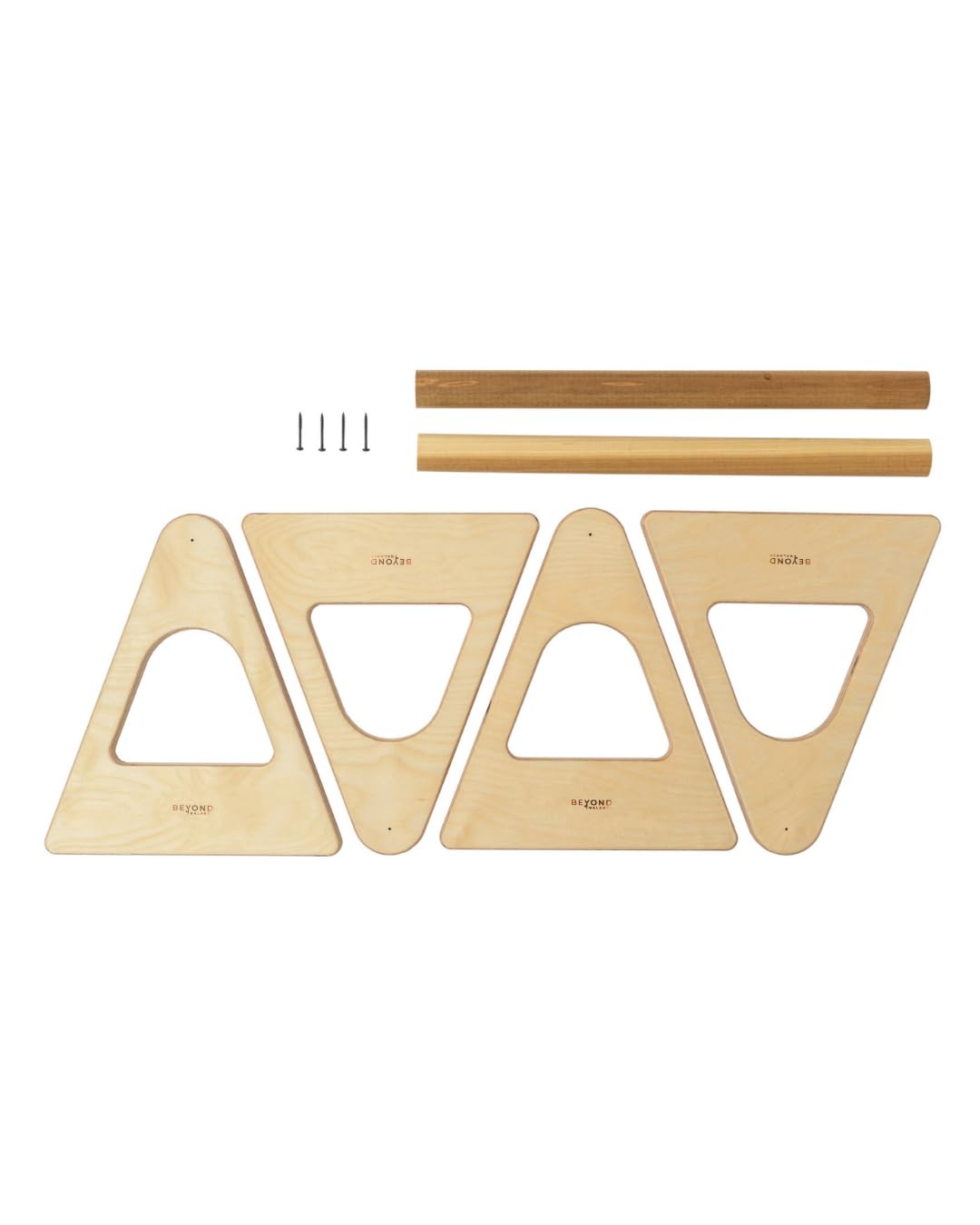 Beyond Balance Wood Parallettes Push-up Bar Dip Station | Handstands Planche Push-ups L-sits Dips Acrobatics (Large)