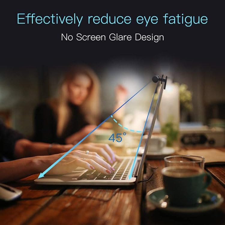3 Settings, 10 CATPOWER Portable Laptop Monitor Light Bar with USB Connection, e-Reading LED Task Lamp, Color