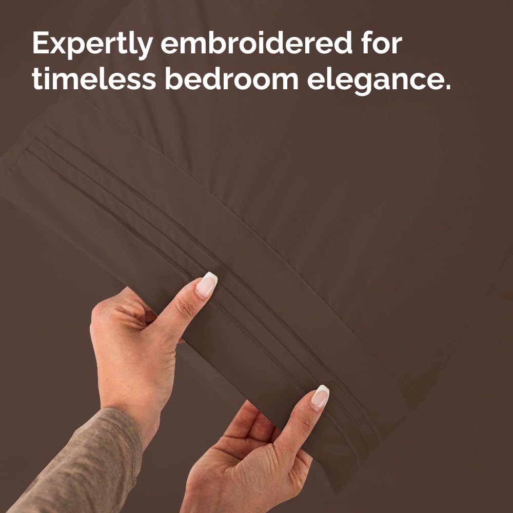 Queen Pillow Cases by [Brand Name] - Ultra Soft Hotel Quality Covers | Wrinkle-Free, Stain Resistant - 2 Piece Set in Brown