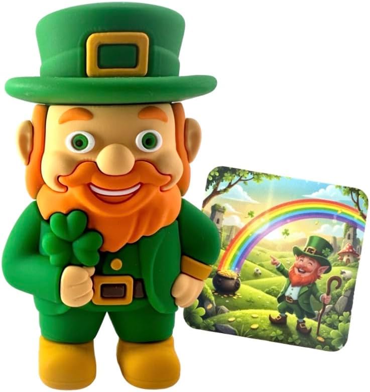 Westmon Works Lucky Irish Leprechaun Figurine - Pocket-Sized Good Luck Charm Keepsake | Durable PVC for Desk or Carrying