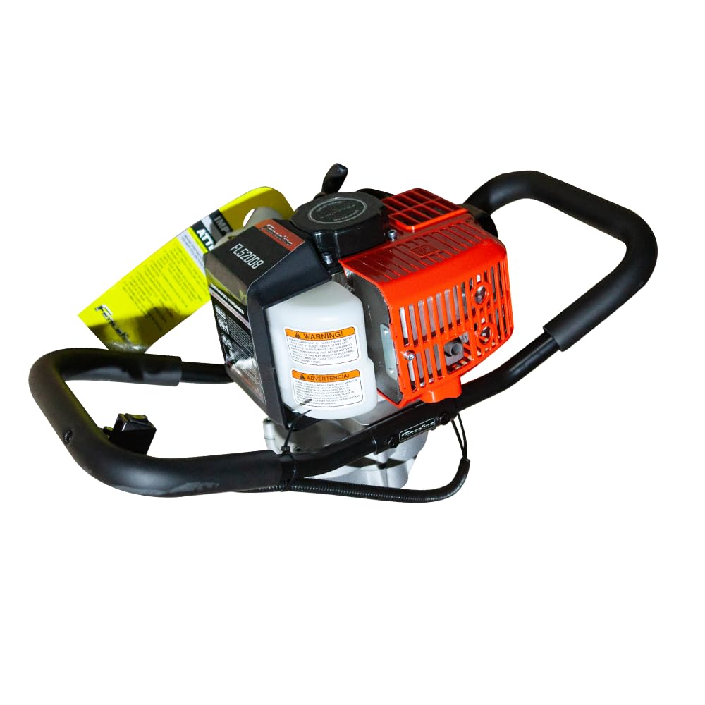 Fenceline 52cc Gas Powered Earth Auger Combo w/Double Spiral Auger Drill Bit EPA Compliant