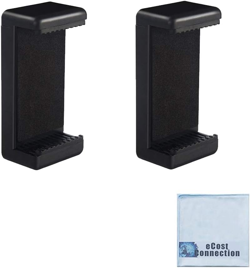 Acuvar More(2 Pack) Universal Cell Phone Tripod Mount Adapter, Phone Holder Clip Connector Head Used for Monopod Selfie