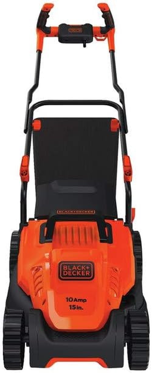 BLACK+DECKER Electric Lawn Mower - 15-Inch, 10-Amp Corded Design with Convenient Bike Handle