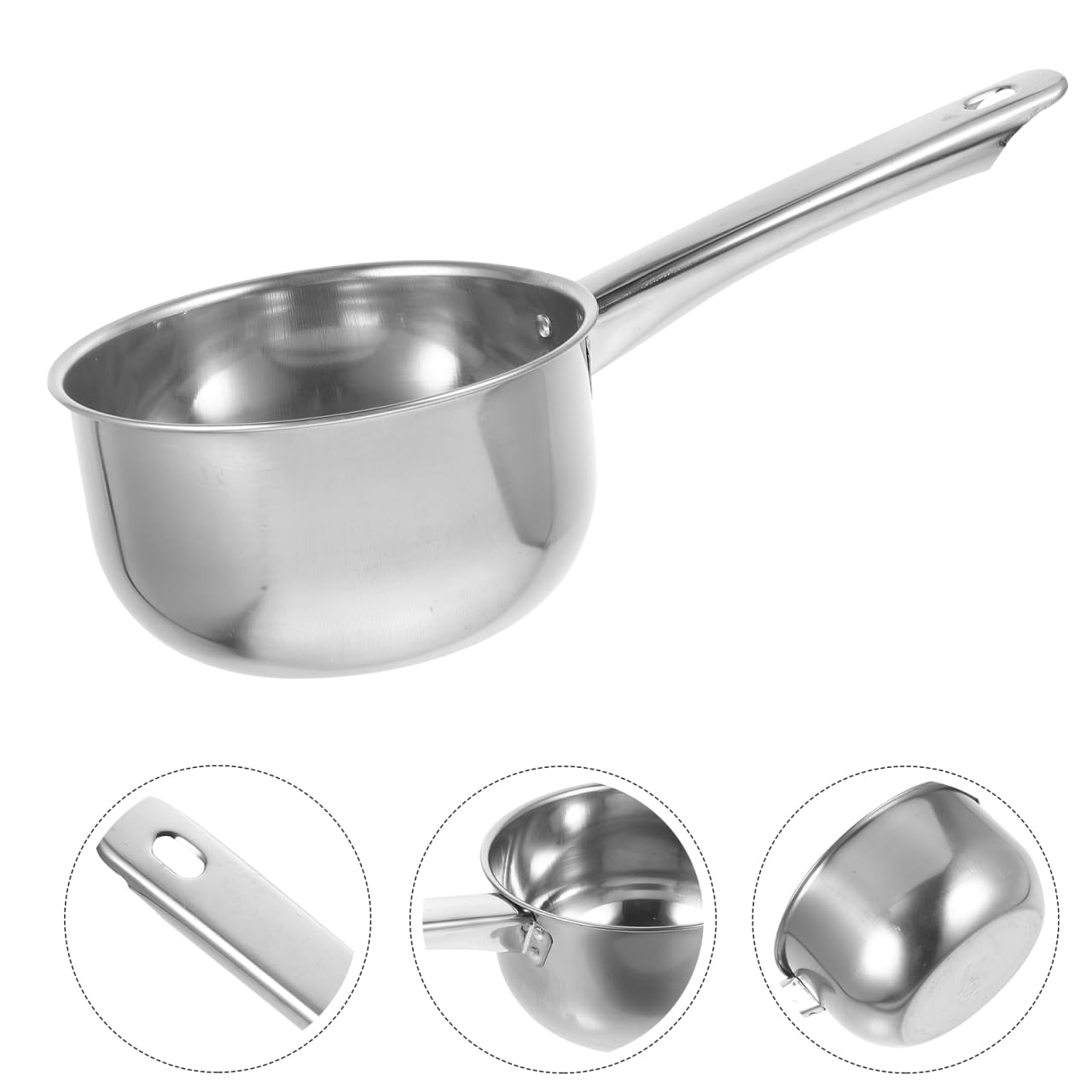 Yardwe Stainless Steel Soup Spoon Large Water Ladle with Long Handle 13.4 Inch Metal Kitchen Scoop for Cooking and Serving in Home and Restaurant