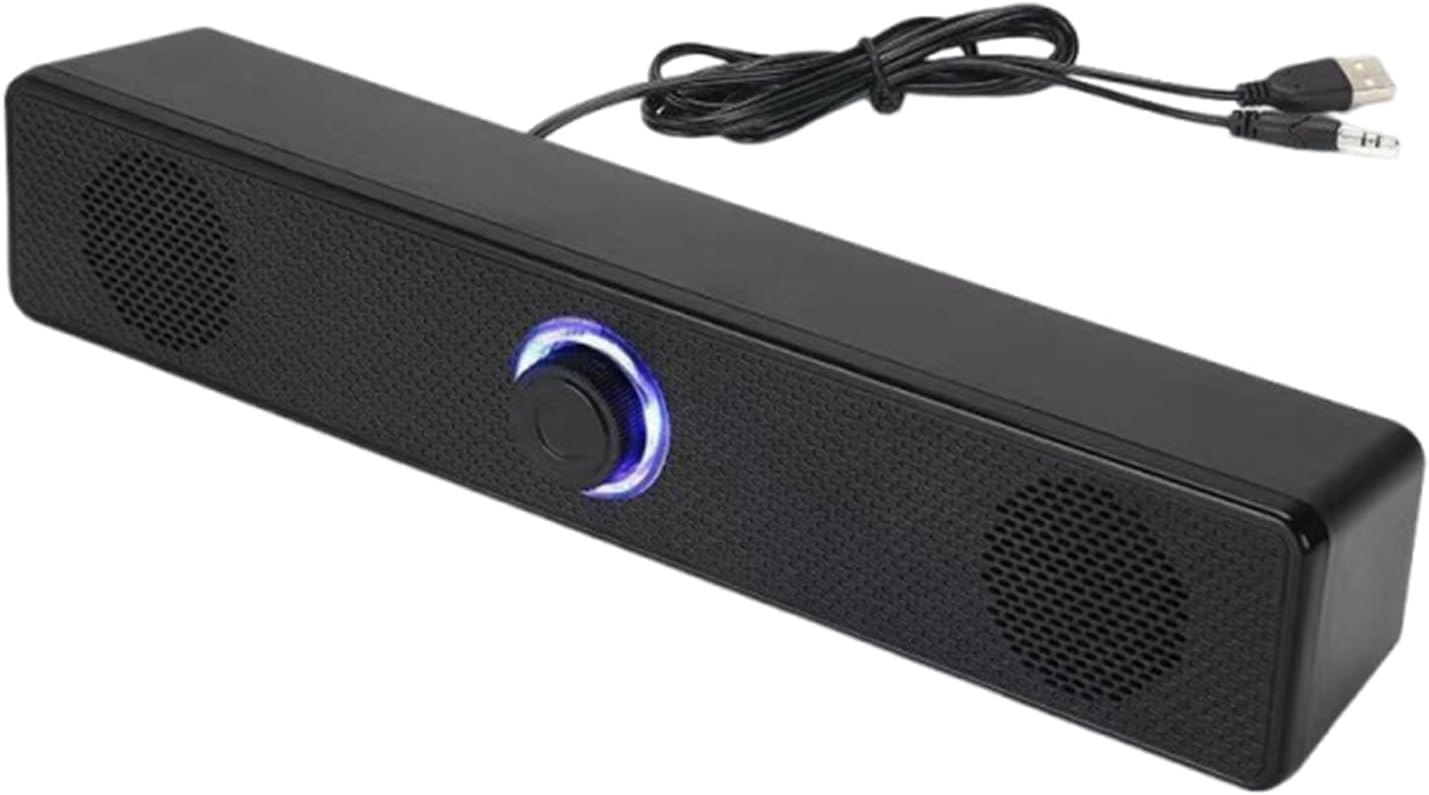 Generic BT5.0 2 Computer Speakers for Desktop Wired PC Speaker USB High Volume Long Subwoofer Modes Stereo Music Box