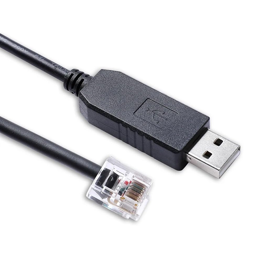 Cutesliving PL2303 Chipset RS232 RJ12 6P6C Synscan(6FT) Hand Control PC Link Cable Prolific USB to for Connecting PC