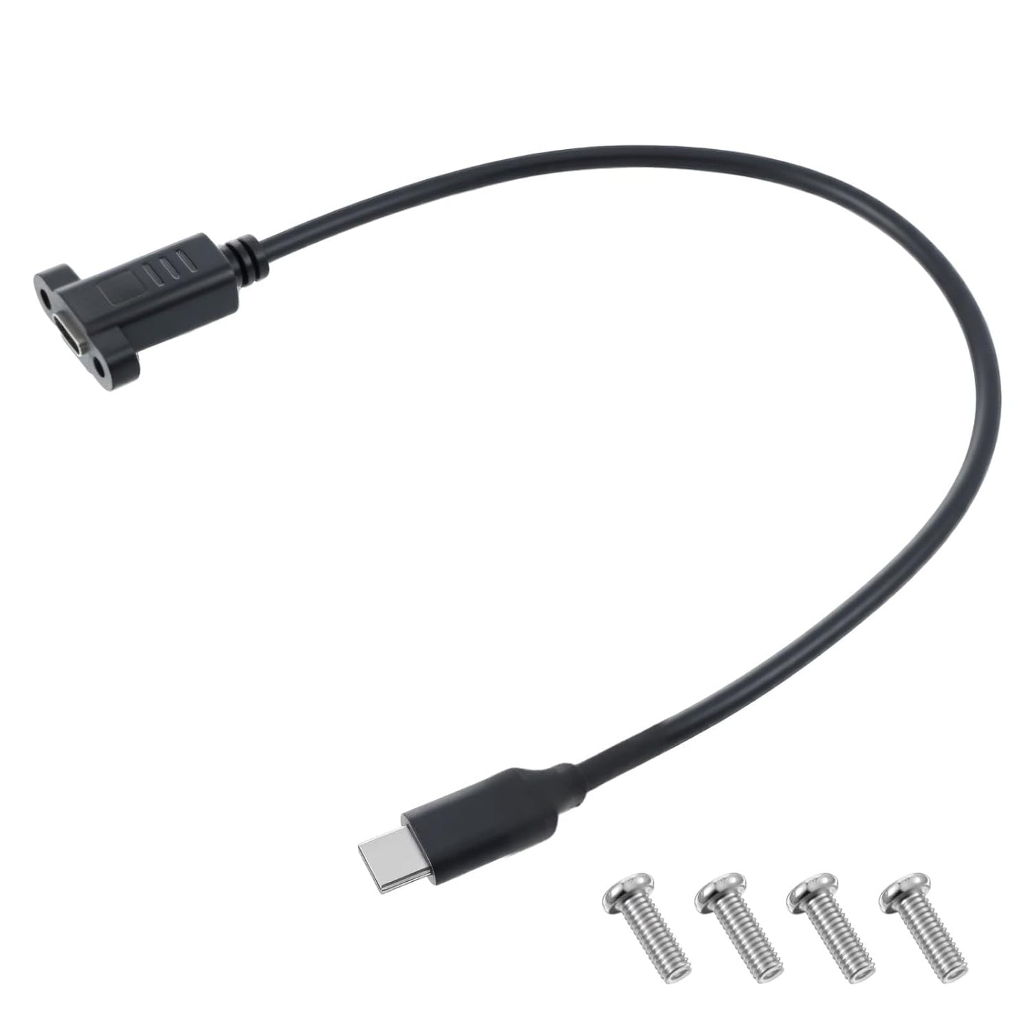 FdcLixuvol 3.1Panel 10gbps (30cm/1ft) USB Type C Male to Female Cable, USB Type C Mount Adapter Cable Panel Mount