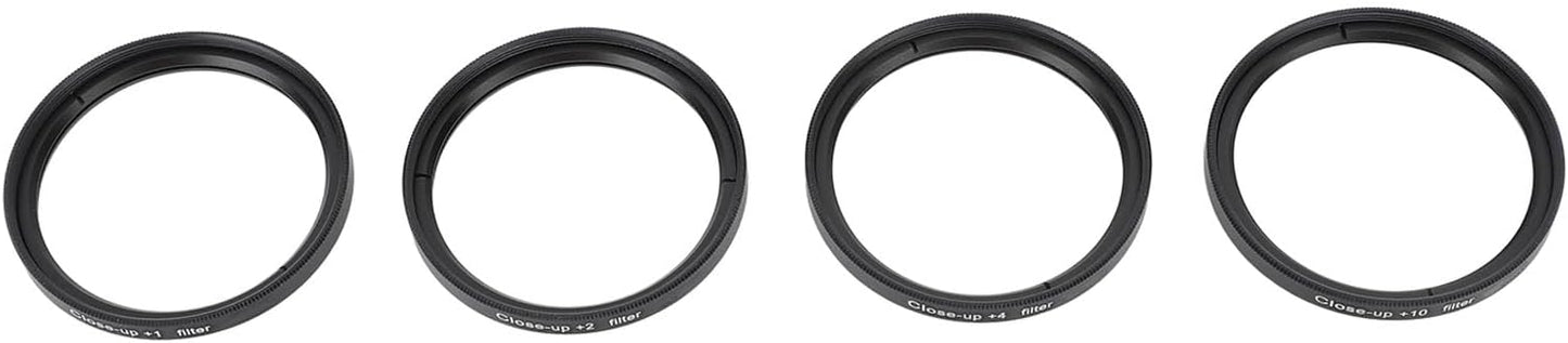 Yunir +1, +2, +4, +10 (62mm) Close Up Macro Lens Filter Kit with Lenses for Photography, Optical Glass Filters, Double