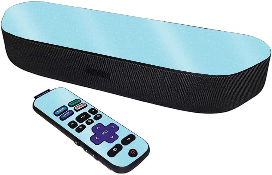 MIGHTY SKINS (2020) MightySkins Glossy Glitter Skin Compatible with Roku Streambar Media Player - Solid Baby Blue |