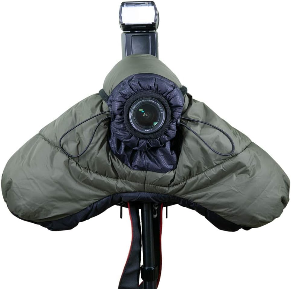 CamRebel 24-70mm, 24-105mm, 15-85mm,18-135mm, 55-205mm, 70-200mm Cold-Proof Warm Cover for DSLR Camera, Camera Rain
