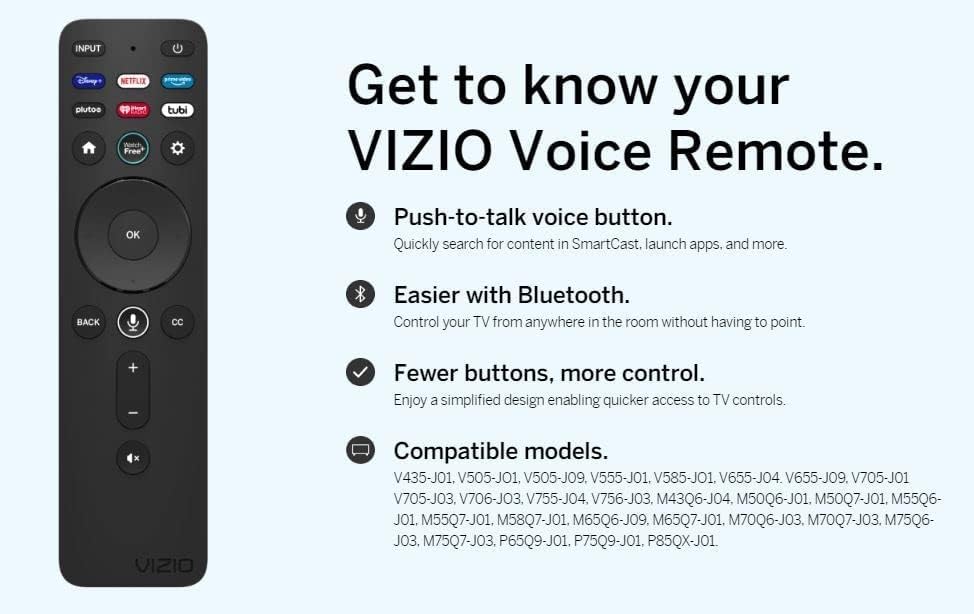 VIZIO XRT260 Voice Remote