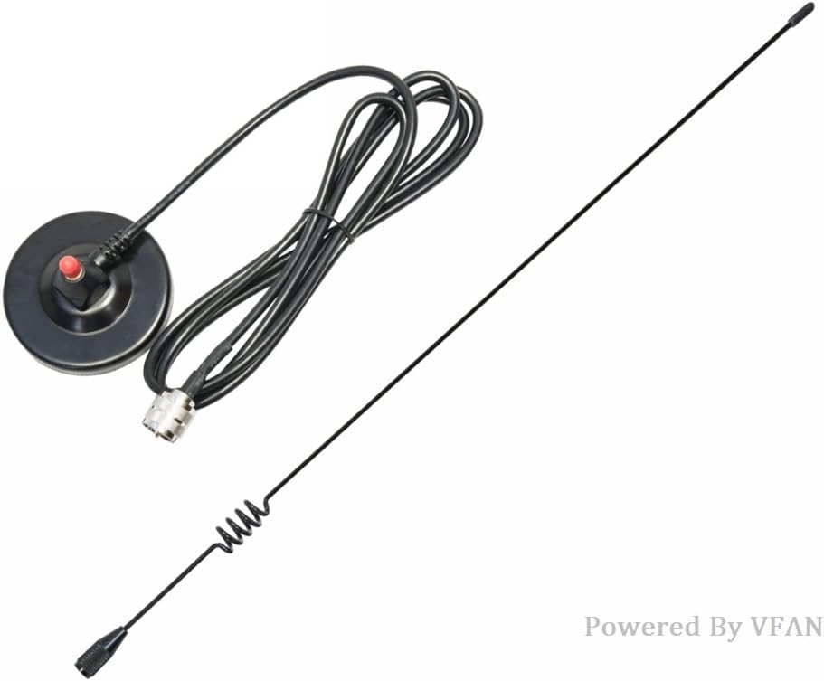 VFAN Dualband 2meter 70cm (137-149, 437-480 PL-259 10 RG58 Antenna Mobile VHF/UHF Ham Radio Mhz) Mag Mount Magnet Base
