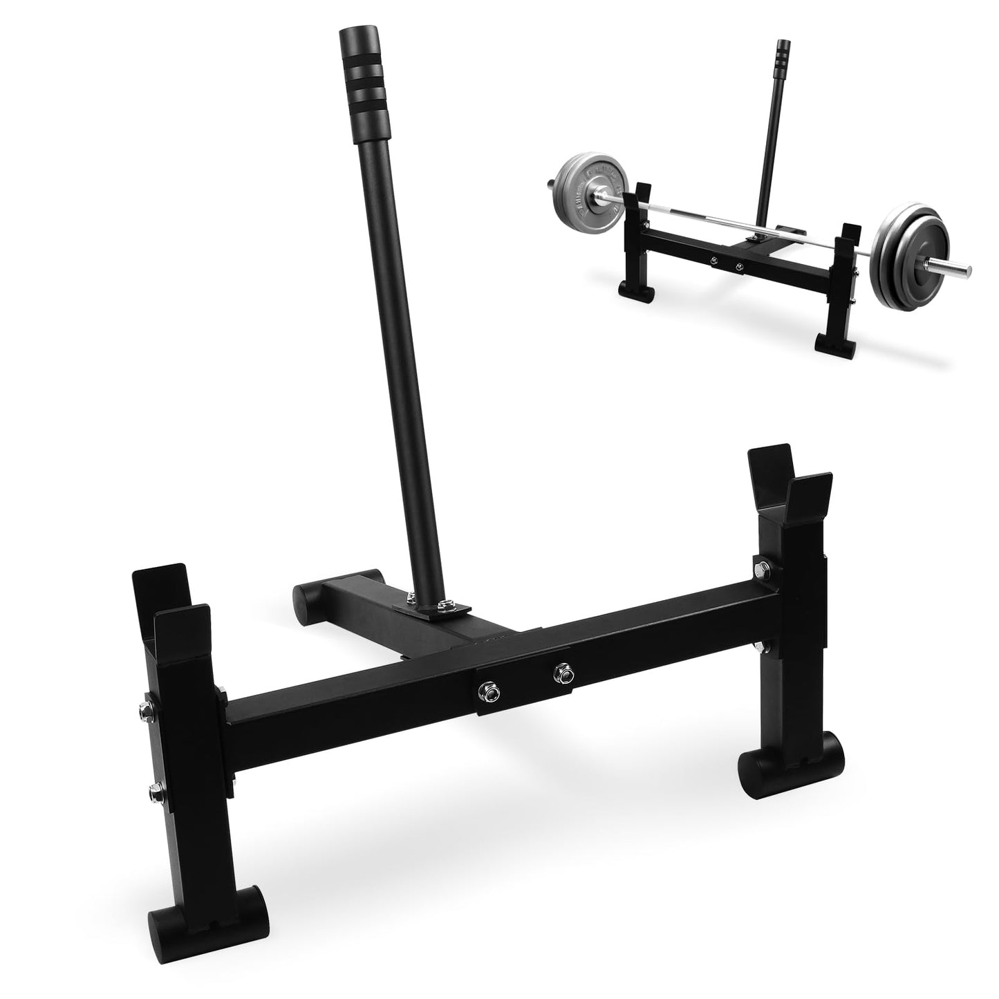 Deadlift Barbell Jack Stand, Heavy Duty Steel Deadlift Jack for Easy Changing Plates, Anti-slip Handle Deadlift Stand, Home Gym Deadlift Exercises, Weight Training Equipment, 800lb Capacity