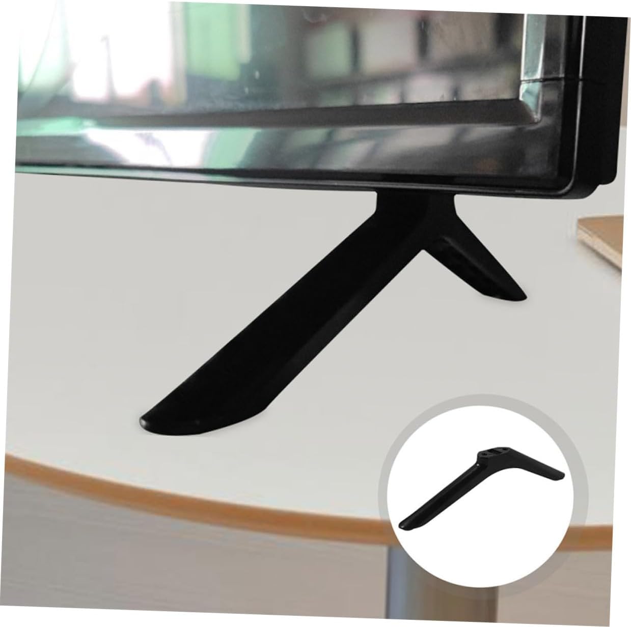 jojofuny 2pcs 55 Inch Tv Stand Base Pedestal with Screws for LCD LED Tvs, Stable Television Support Base Legs