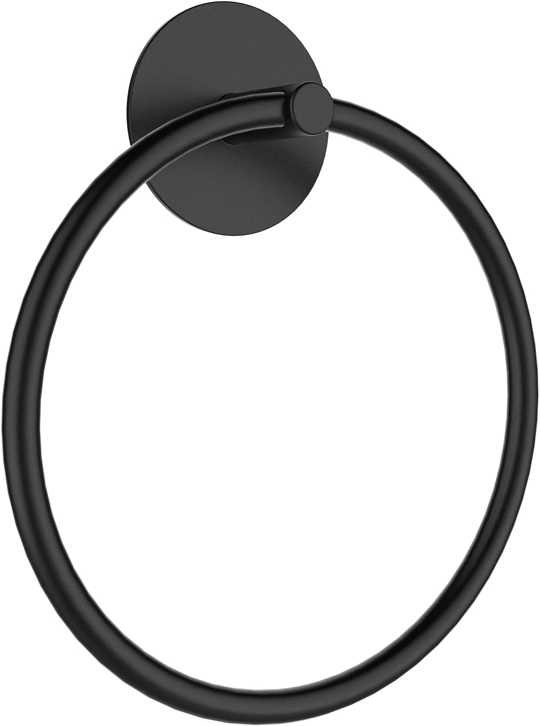 SetSail Adhesive Towel Holder - Matte Black Stainless Steel Hand Towel Ring for Bathroom & Kitchen