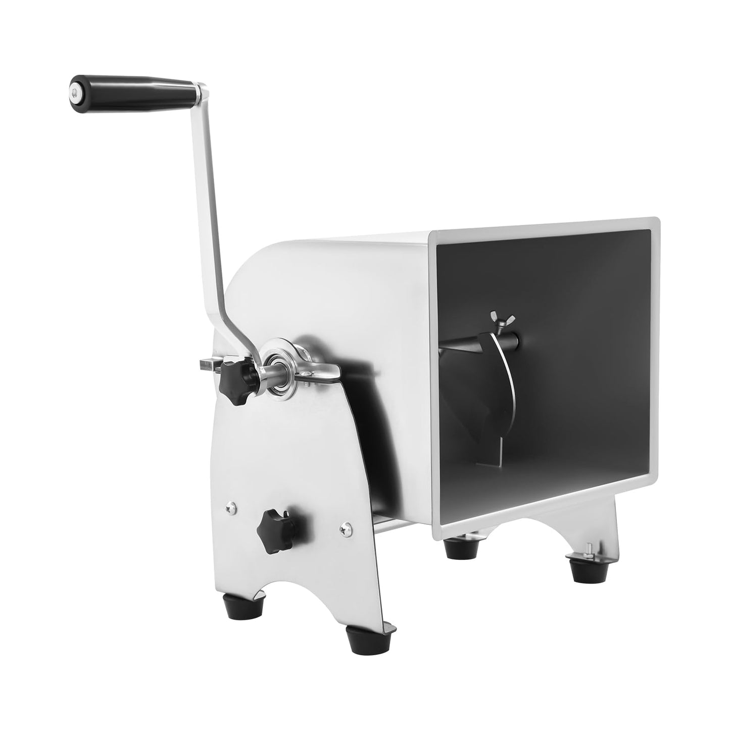Commercial Tilting Meat Mixer, 22 lb Stainless Steel Sausage Mixer Machine, Manual Crank with Removable Paddle & Non-Slip Base, for Burger Jerky Seasoning, Home & Restaurant Use