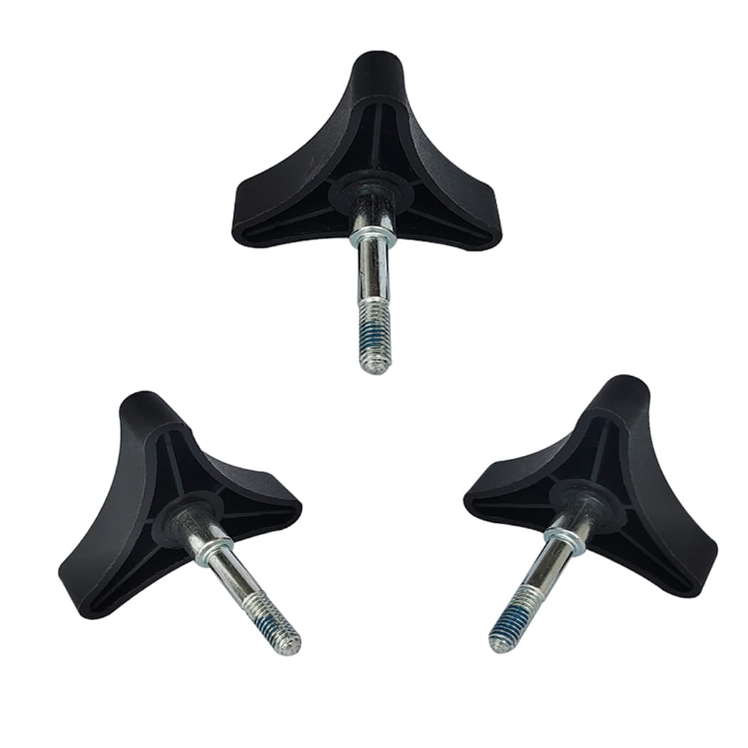 Toeloioh Knob Replacement Part Universal for Rolling Walker Rollator, Foldable Rollator, Hand propelled Walker, Aluminum 3 Point Knob, General Parts of Rollator Accessories