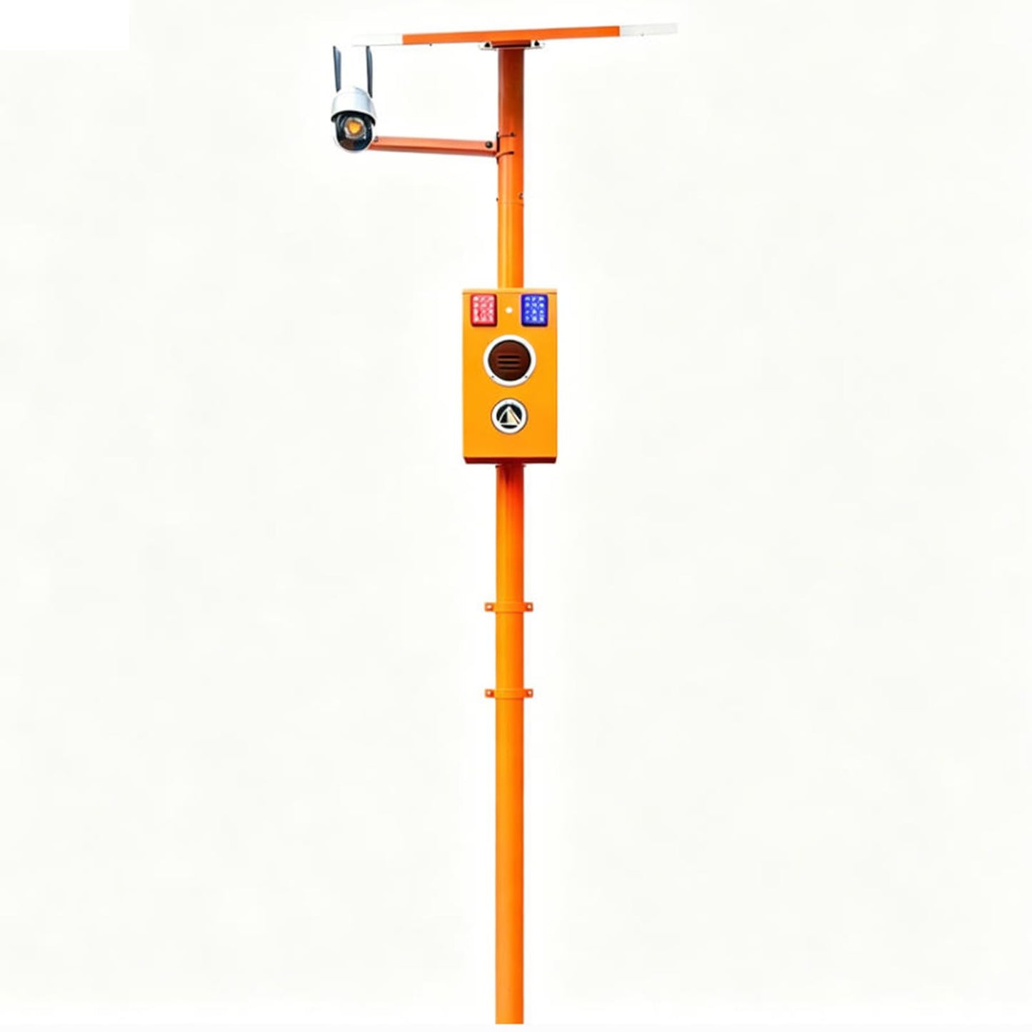 Outdoor Solar Fire Warning Voice Prompt Pole, IP65 Waterproof Solar Powered Forest Fire Prevention Speaker, Infrared Motion Induction Automatic Voice Broadcast Device for Wildfire Safety Monitoring